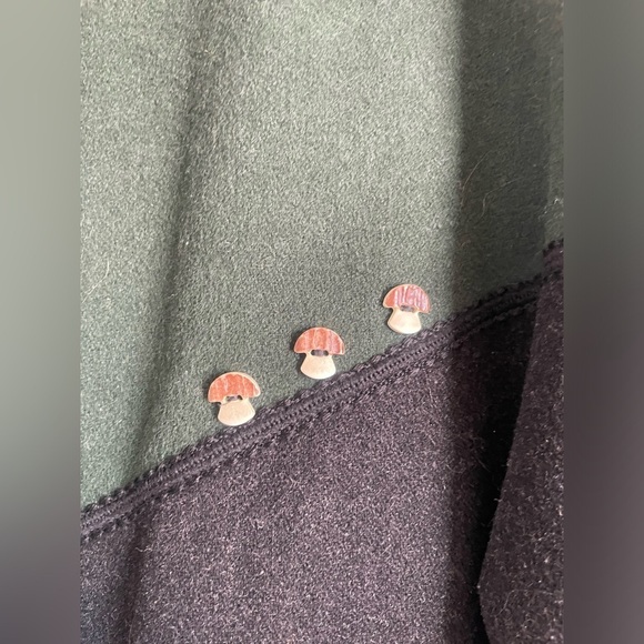 Loden Look Green Wool Folklore Jacket L Alpine Cottagecore Grandmacore - Picture 5 of 16